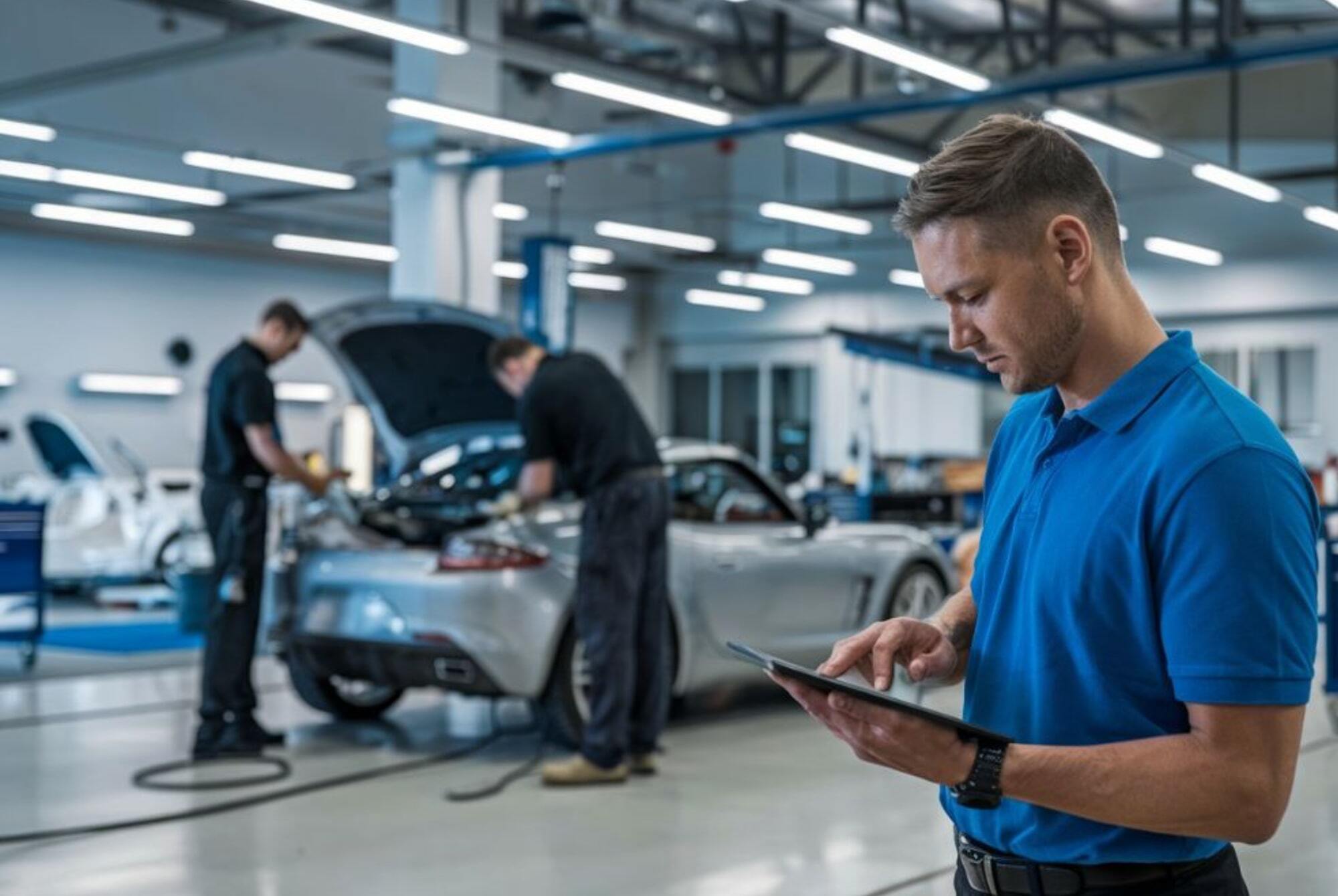 Check engine light diagnostics tech